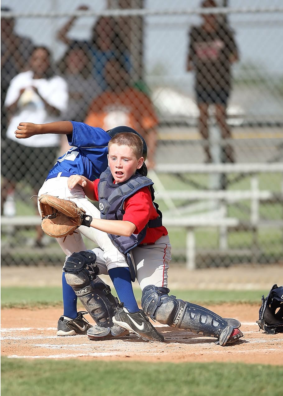 Outdoor Group Shot of Children Wearing Baseball Uniforms, Little League