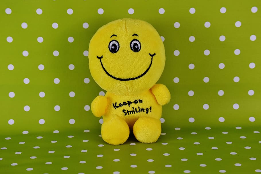 HD wallpaper: smiling emoji plush toy, smiley, funny, emoticon, laugh,  yellow | Wallpaper Flare