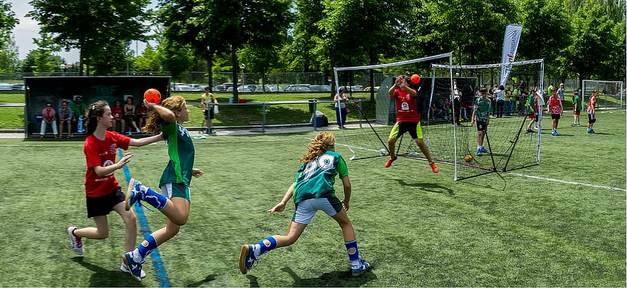 volley ball playoffs, handball, sport child, physical activity, HD wallpaper