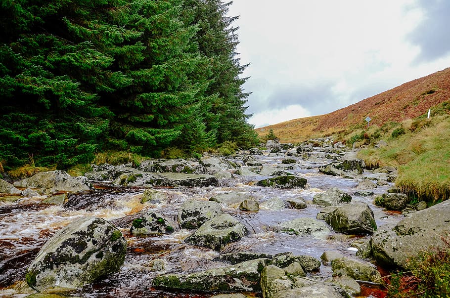 Mountain river, landscape, nature, outdoors, scenics, rock - Object HD wallpaper