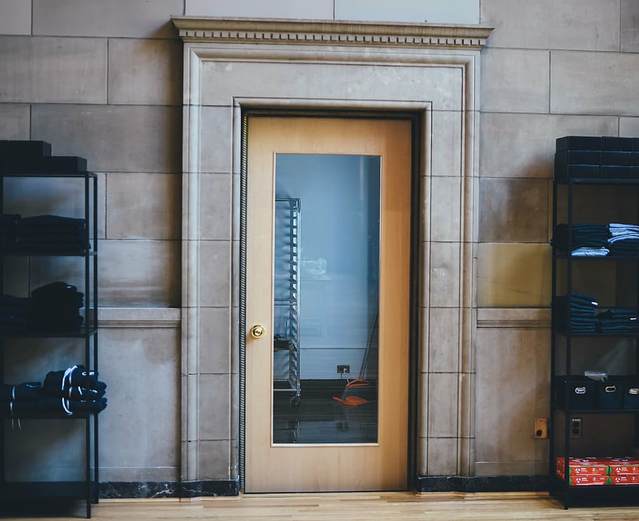 building, door, rack, tools, wooden floor, architecture, no people HD wallpaper