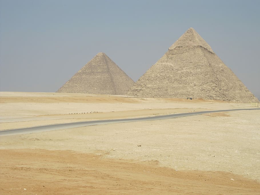 Pyramids, Egypt, Desert, ancient, history, architecture, ancient civilization HD wallpaper