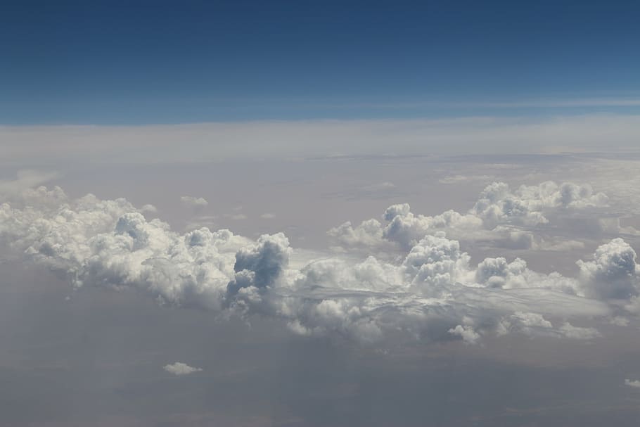 sky, clouds, flight, nature, cloud - sky, scenics, tranquility HD wallpaper