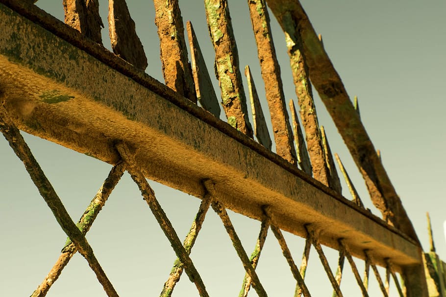 Bridge, Irons, Architecture, Metal, gateway, old, rusty, protection HD wallpaper
