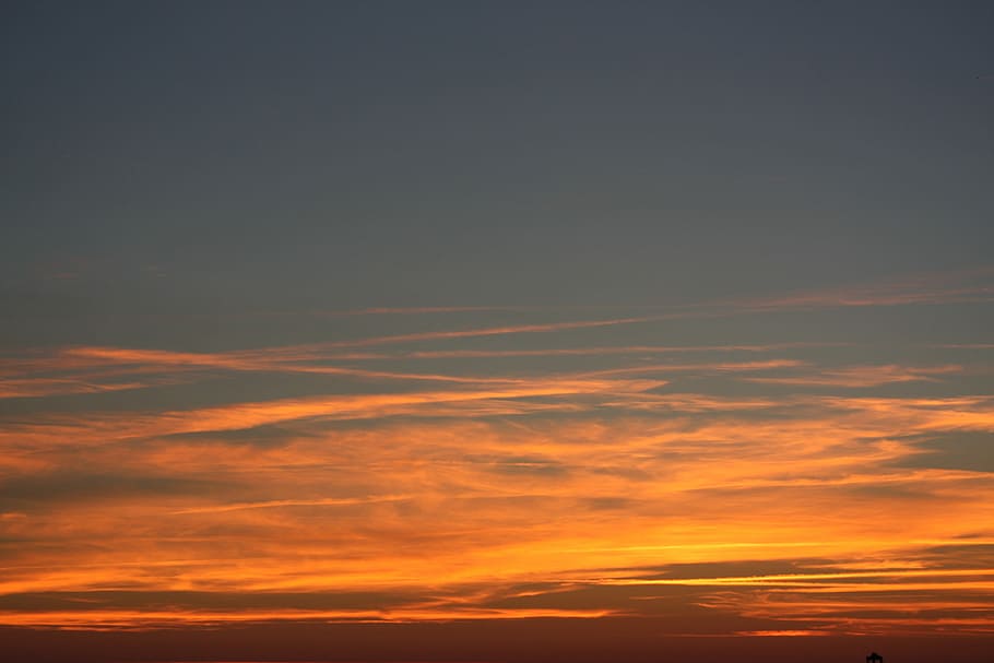 Sunset, Evening, Clouds, cloud - sky, nature, scenics, beauty in nature HD wallpaper