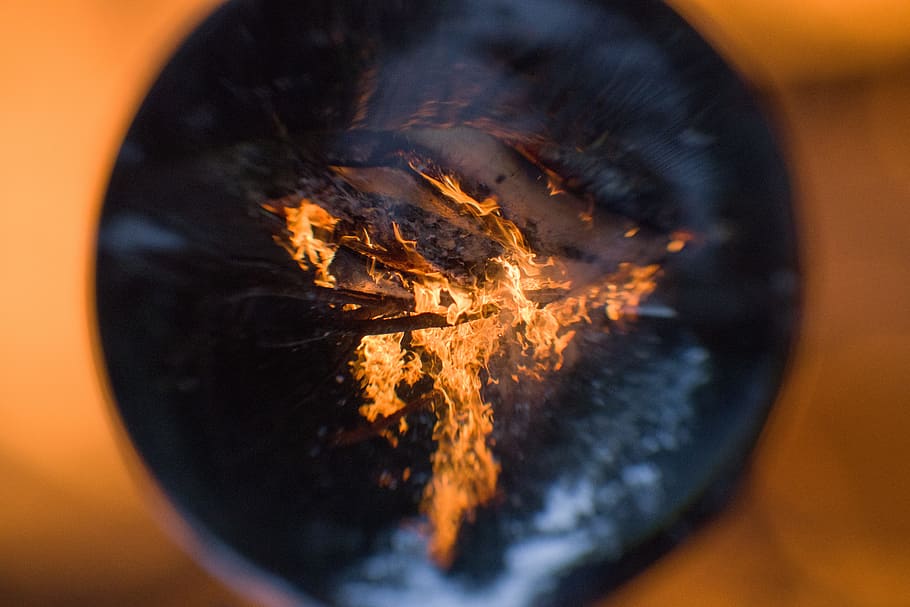 crystal ball, orange, fire, orange color, nature, close-up HD wallpaper