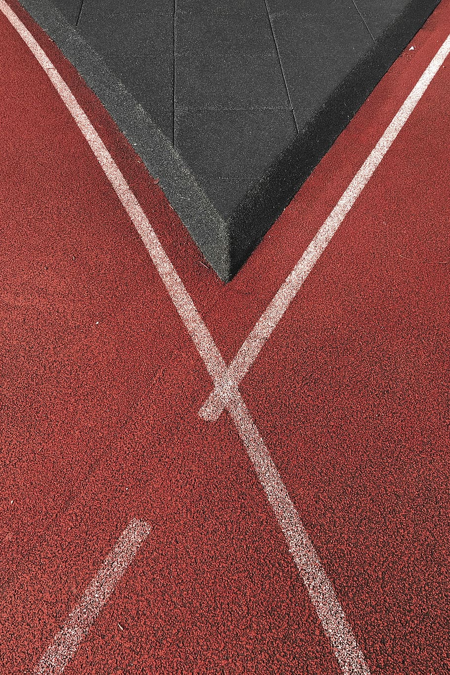 red textile, untitled, lines, track, running track, path, sport HD wallpaper