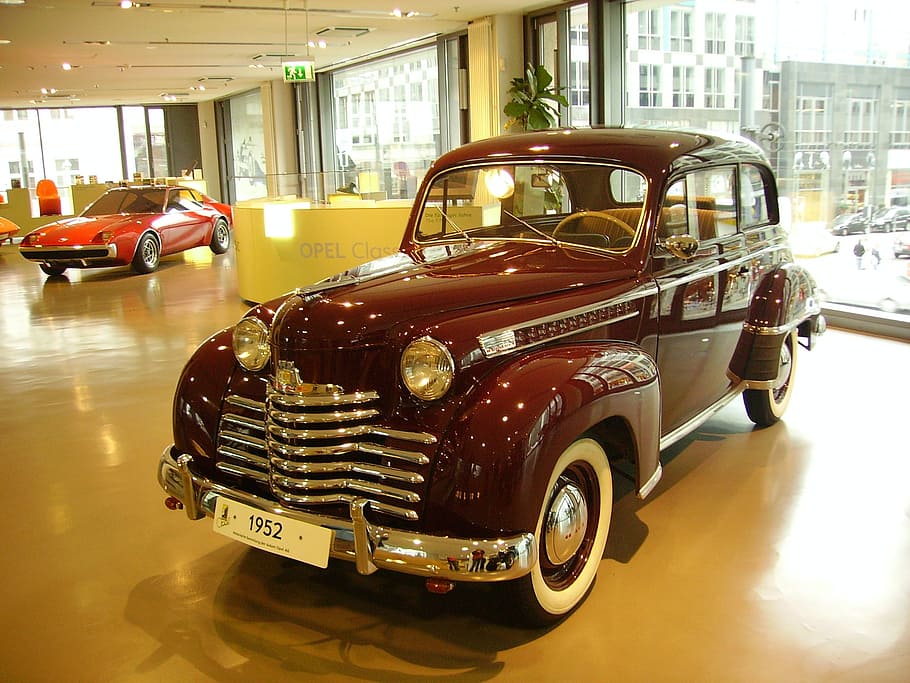 oldtimer, wine red, opel, classic, automobile, vehicles, automotive HD wallpaper