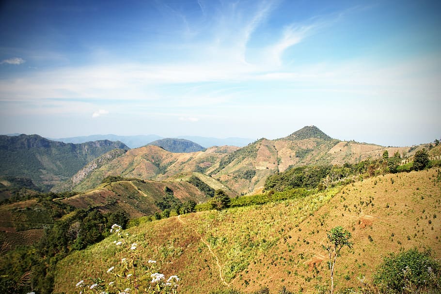 mountains, nature, landscape, summit, away, kalaw, scenics - nature HD wallpaper