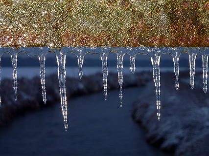 winter, ice cubes, gel, cold, stalactite, nature, no people HD wallpaper