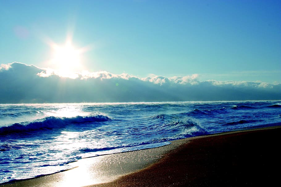 Palm Coast, Beach, Florida, sea, nature, wave, sky, water, sand HD wallpaper