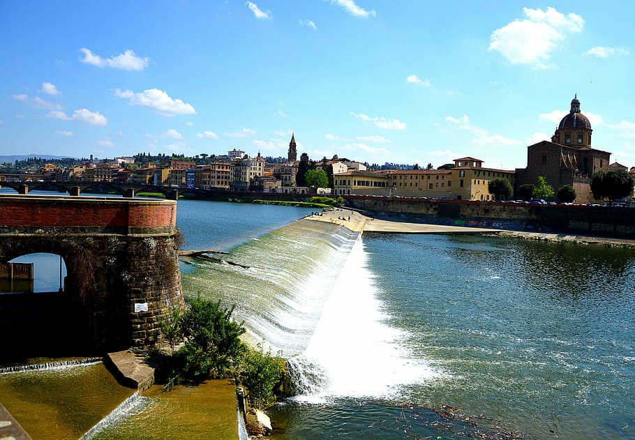 florence, italy, arno river, water, architecture, built structure, HD wallpaper