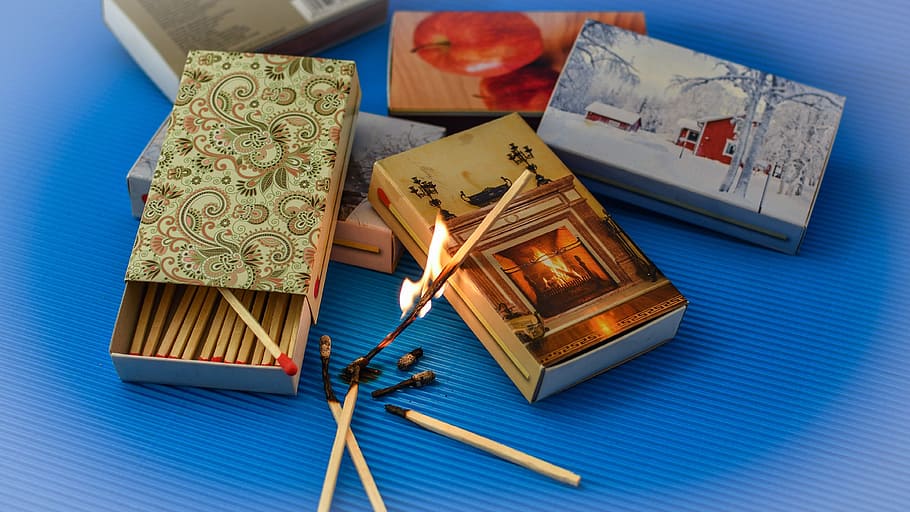 Matches, Flame, Sticks, Fire, Burn, burning down, heiss, glowing