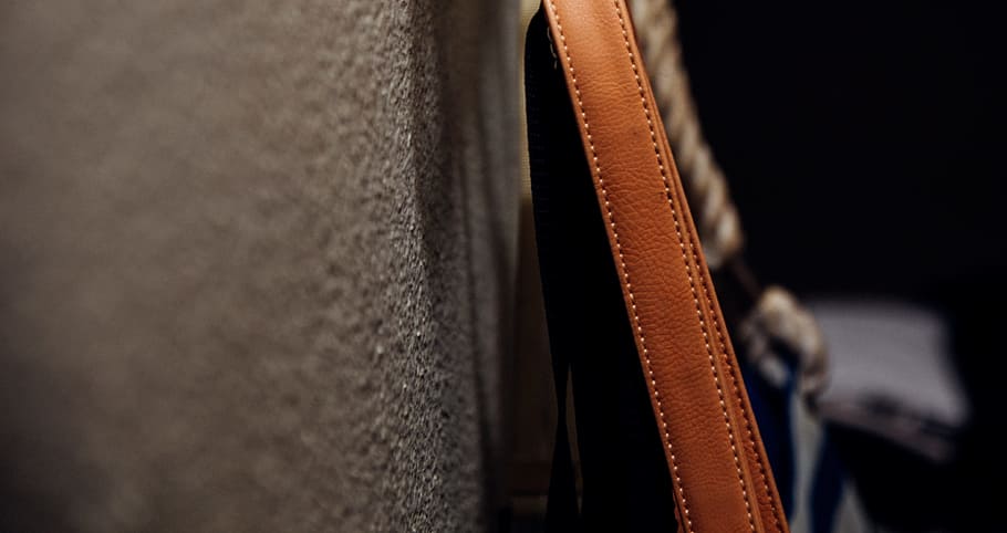 strap, leather, bag, close-up, selective focus, single object HD wallpaper
