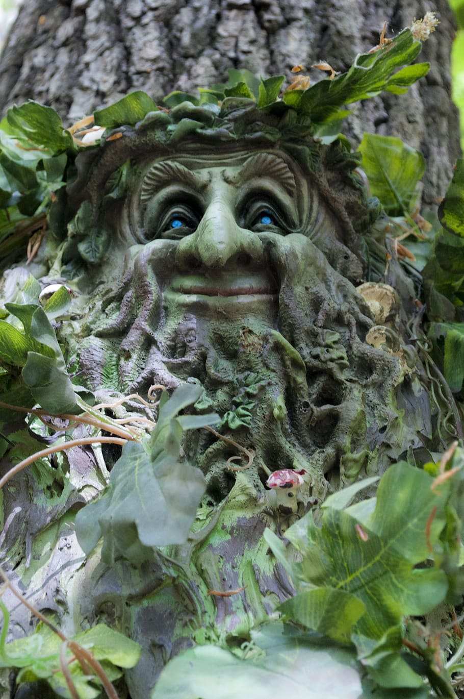 nature, statue, leaf, tree, flora, sculpture, garden, old, outdoors HD wallpaper