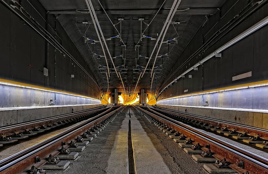 architecture, building, infrastructure, tunnel, steel, metal HD wallpaper