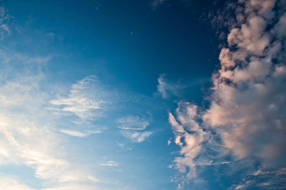 sky, clouds, blue, cloud - sky, beauty in nature, low angle view HD wallpaper