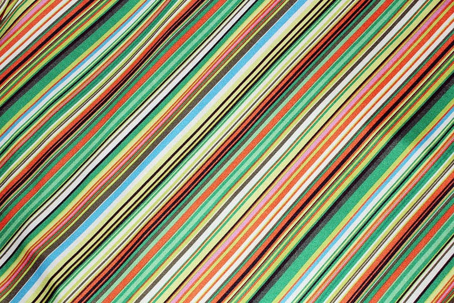 multicolored textile, stripe colorful cloth, pattern, background HD wallpaper