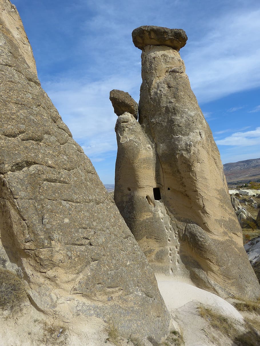 Three Graces, Tufa, Rock, Formations, rock formations, landscape HD wallpaper