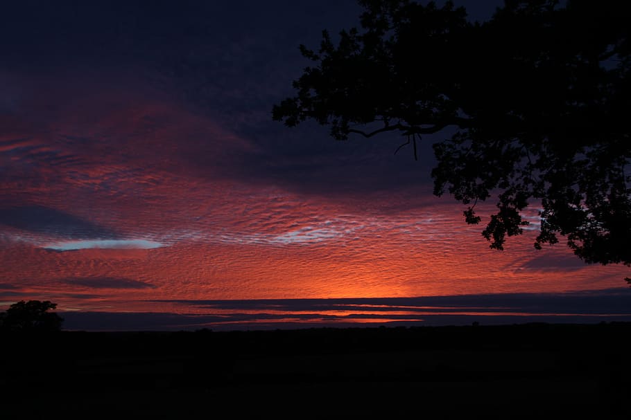 sunset, england, sky, uk, clouds, landscape, britain, europe HD wallpaper