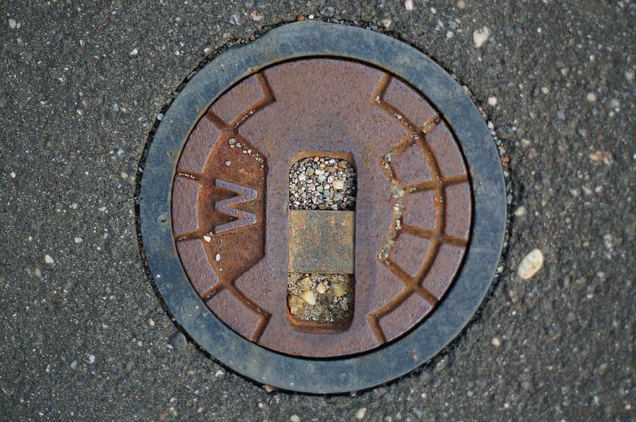 Hydrant, Road, Asphalt, street, sewage, high angle view, sewer HD wallpaper
