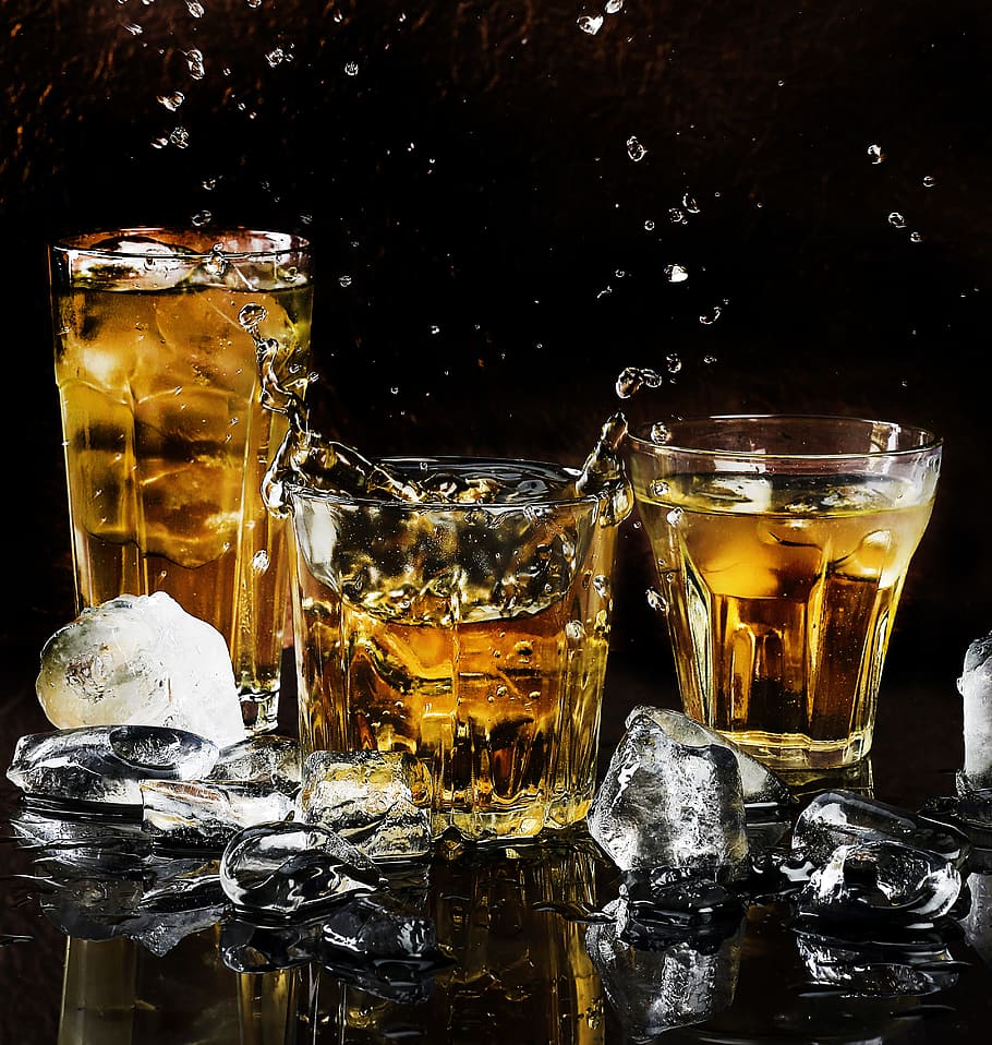 cold, alcohol, bar, glass, black background, close-up, cocktail glass, HD wallpaper