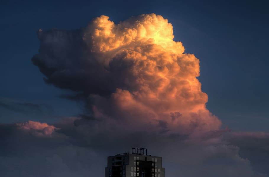 cloud, sky, tower, condo, cloud - sky, building exterior, architecture HD wallpaper