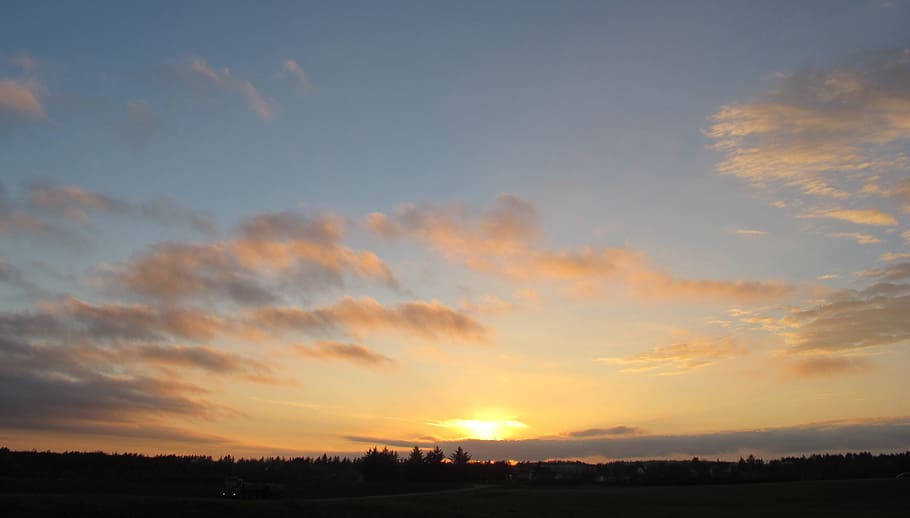 clouds, sol, sunset, landscape, sky, cloud - sky, beauty in nature HD wallpaper