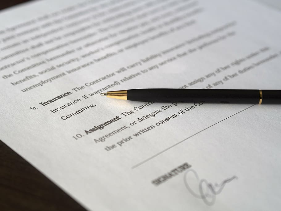 black ballpoint pen on top of white printer paper, business HD wallpaper