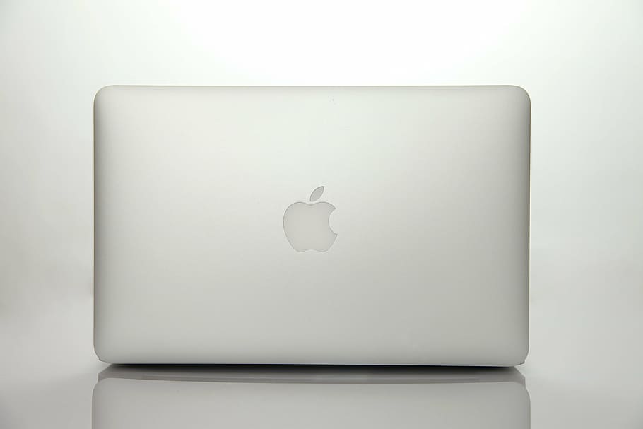 silver MacBook, apple, laptop, still life, products, metal, electronic products, HD wallpaper