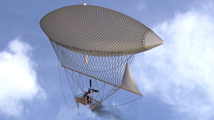 airship, blimp, dirigible, zeppelin, flight, balloon, aircraft