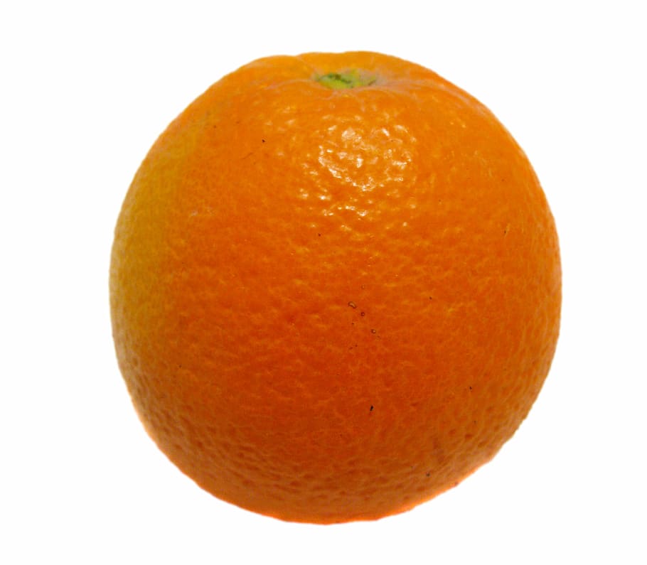 orange, isolated, white background, orange color, food, healthy eating HD wallpaper