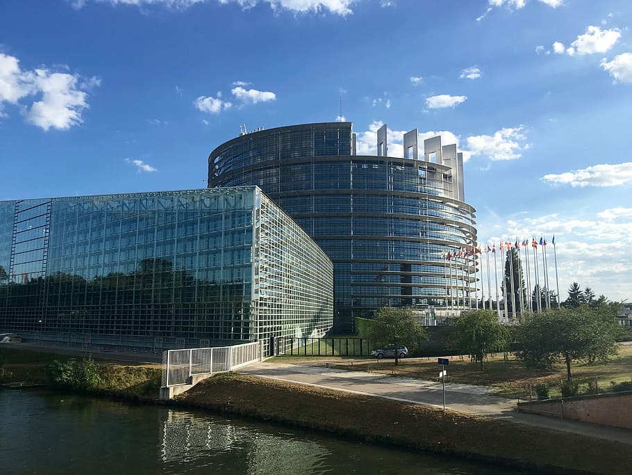 parliament, strasbourg, european, architecture, building Exterior, HD wallpaper