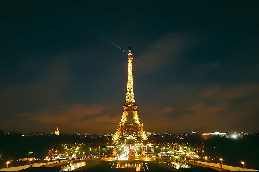 HD wallpaper: panoramic photography of Eiffel Tower, Paris at night, france  | Wallpaper Flare