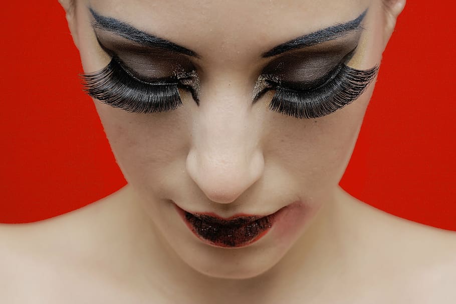 woman wearing mascara, make-up, model, eyelash, browse, lip HD wallpaper