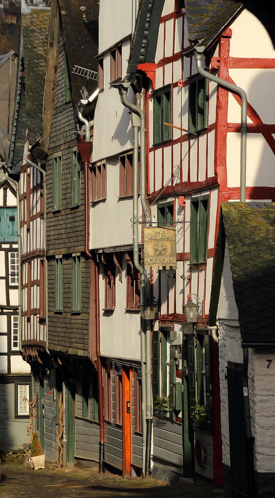 fachwerkhaus, old town, monschau, homes, facade, middle ages, HD wallpaper