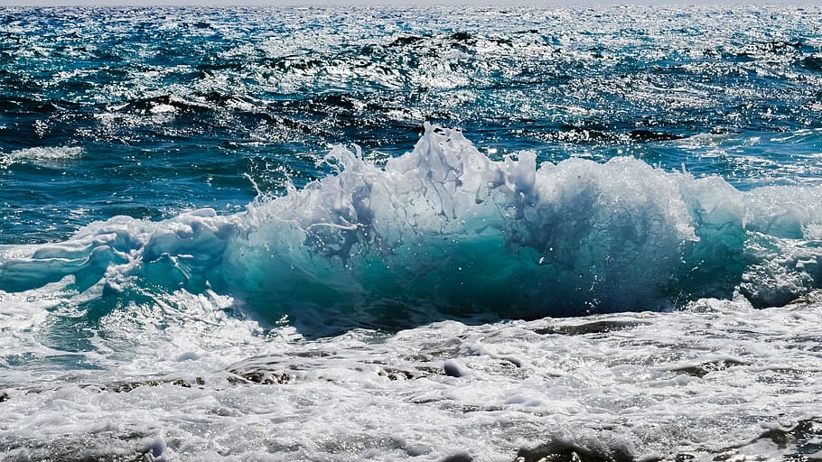 sea waves during daytime, Splash, Water, Liquid, Drops, Foam HD wallpaper