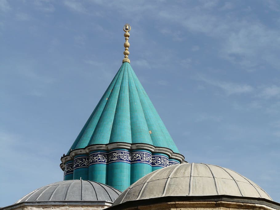 Roofs, Dome, Mosque, Konya, Mausoleum, mevlana, jalal ad din rumi, HD wallpaper