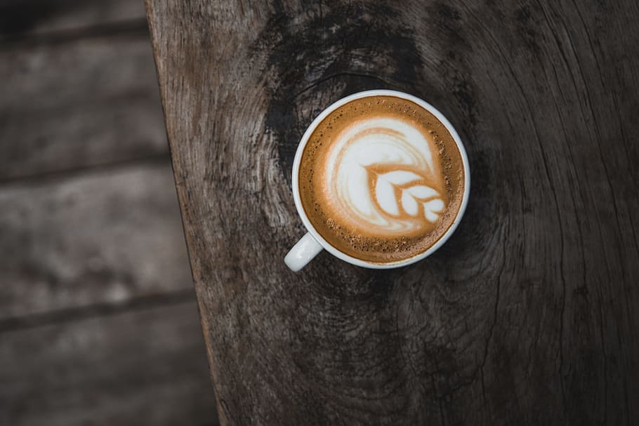 wood, caffeine, coffee, cup, beverage, breakfast, café, cappuccino HD wallpaper