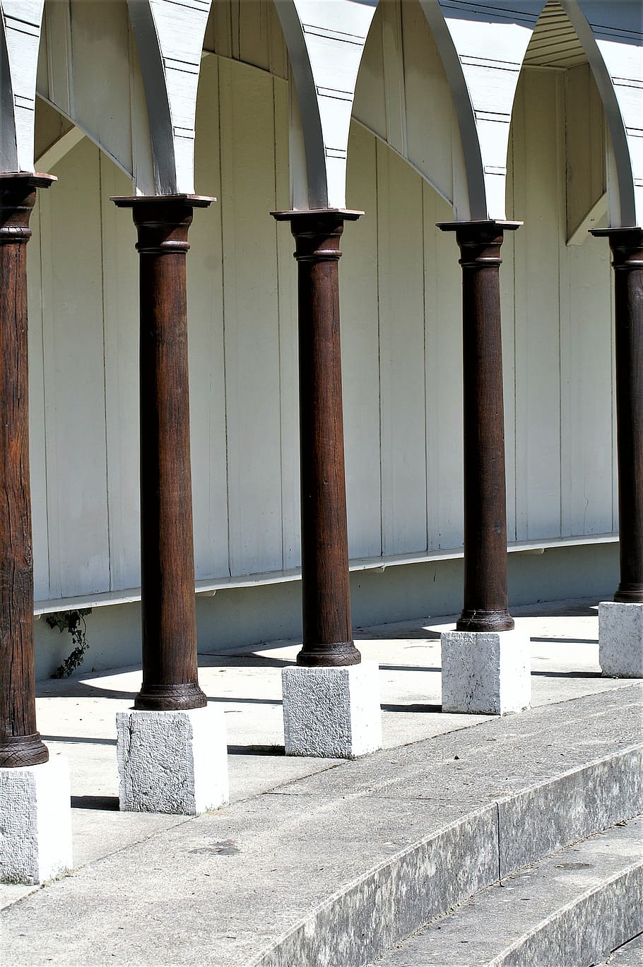 building, columnar, architecture, arcade, built structure, architectural column HD wallpaper