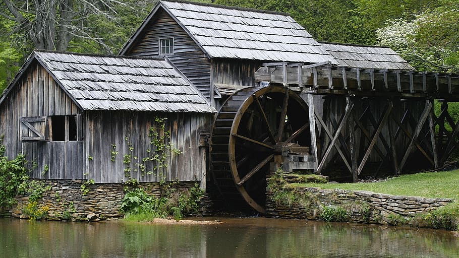 house with watermill during daytime, history, old, architecture HD wallpaper