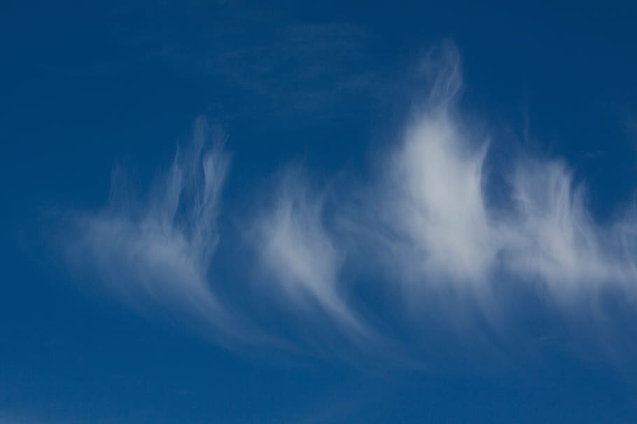 white cloud, cirrus clouds, blue, sky, clear, sunny, beautiful HD wallpaper