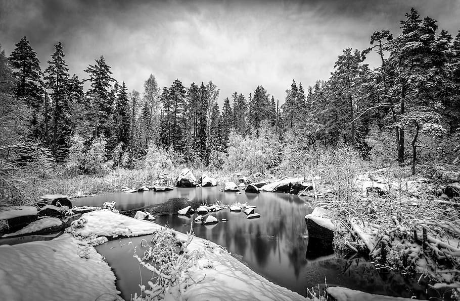 Landscape, Snow, Mountain, Winter, nature, white, sky, hiking HD wallpaper
