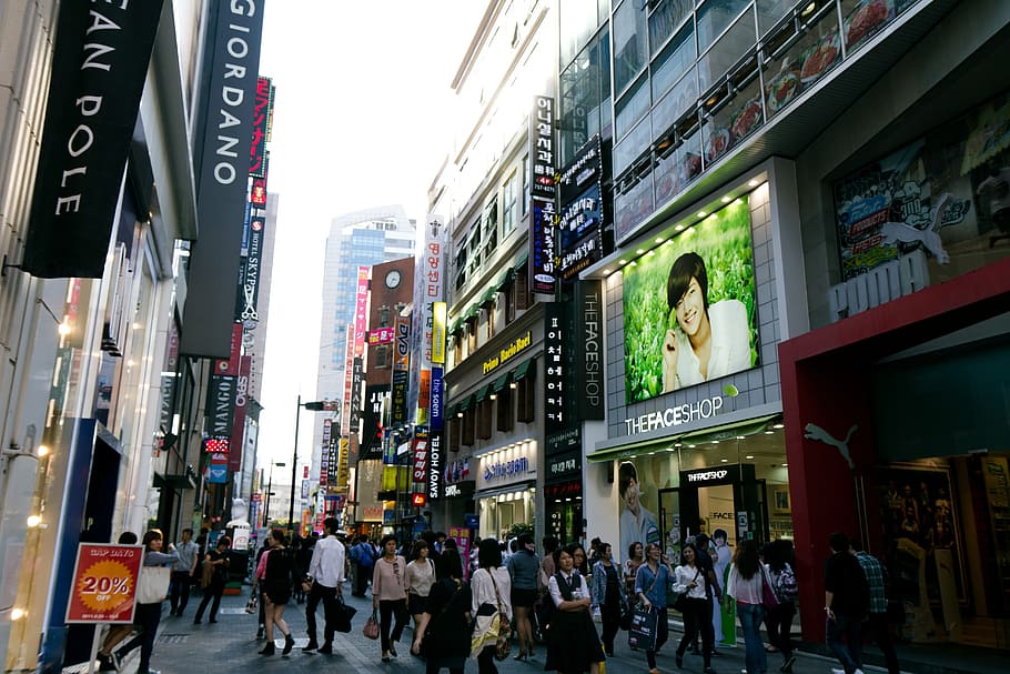 HD wallpaper: PUMA store signage during daytime, myeongdong, seoul, korea, south - Wallpaper Flare
