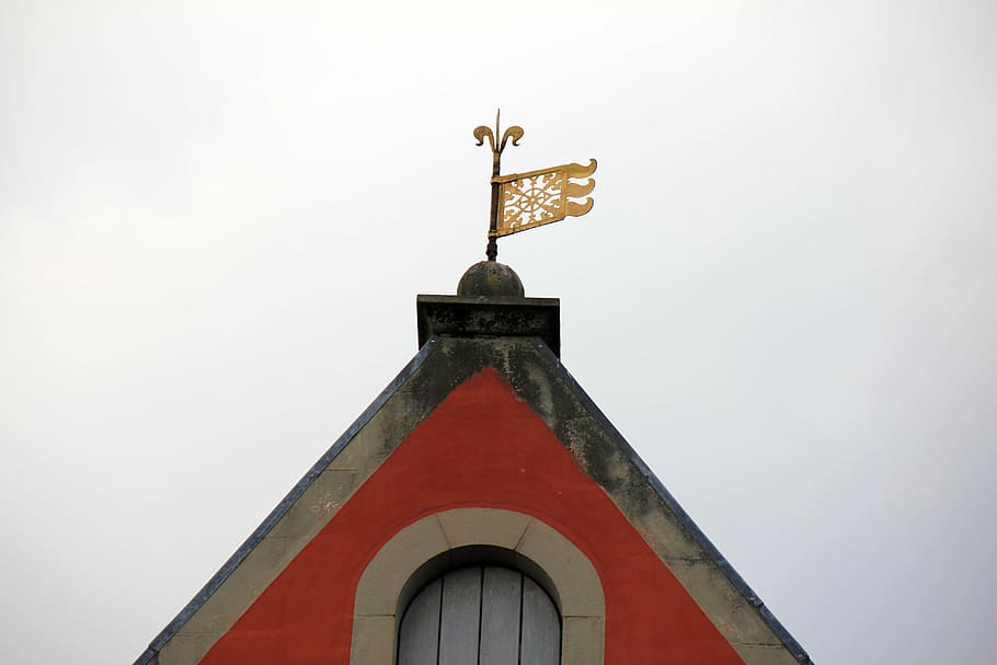 building, weathervane, wind vane, gable, architecture, built structure HD wallpaper