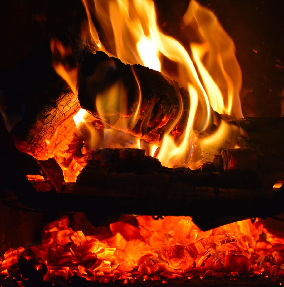 Fire, Lena, Flames, Campfire, Embers, fire - natural phenomenon HD wallpaper