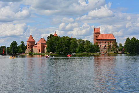 trakai, lithuania, castle, medieval, historical, tower, galve HD wallpaper