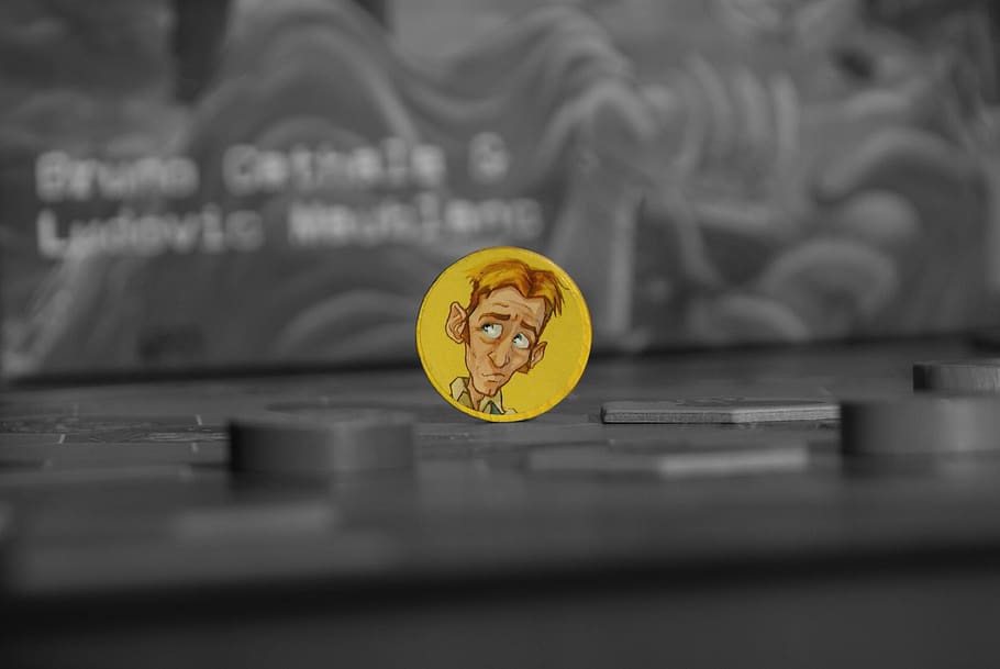 board game, jack m, yellow, indoors, selective focus, representation HD wallpaper