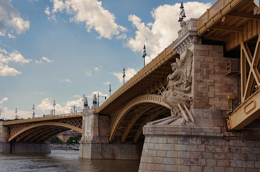 brown concrete bridge under blue sky during daytime, margaret bridge, HD wallpaper