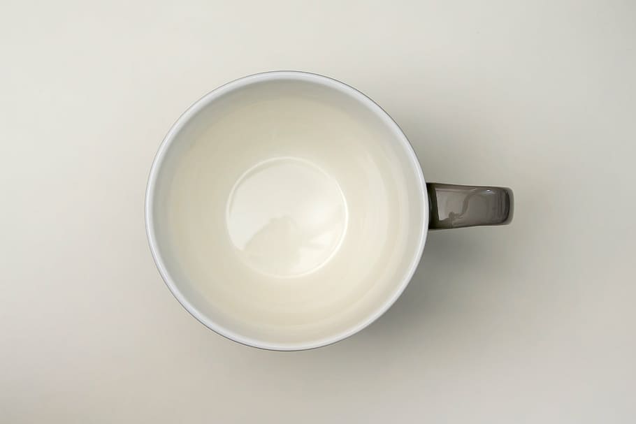 white and gray ceramic mug, cup, tee, tableware, porcelain HD wallpaper